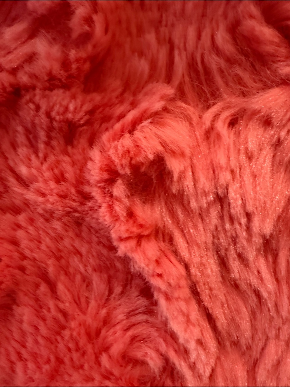Ivy Jane Coral Hue Shaggy Faux Fur Pullover Top Size M/L Oversized - Picture 13 of 16